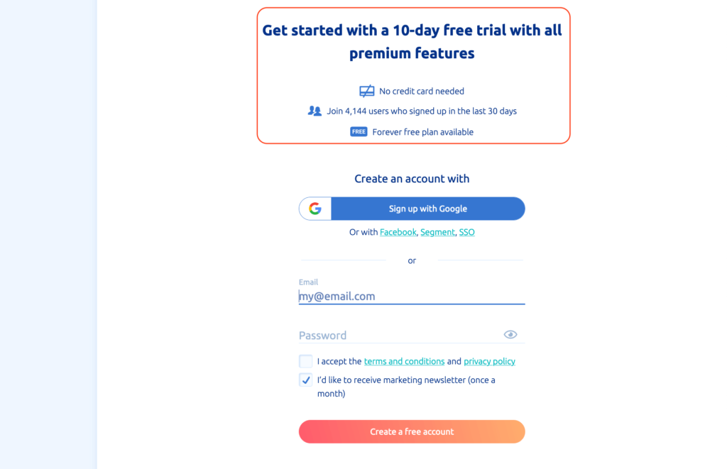 Get started with a 10-day free trial