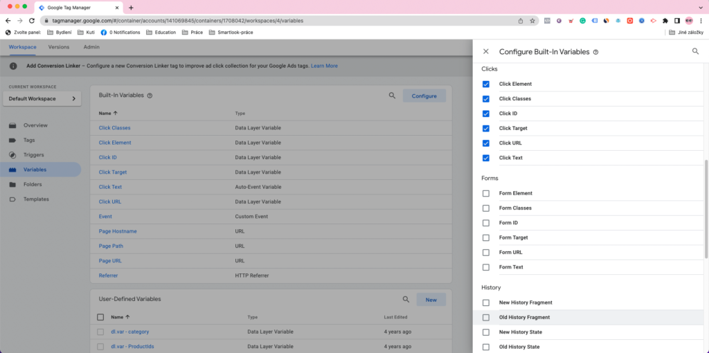 Configure Built-In Variables