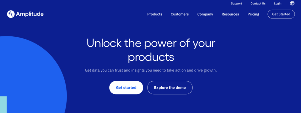 Amplitude homepage: Unlock the power of your products. 